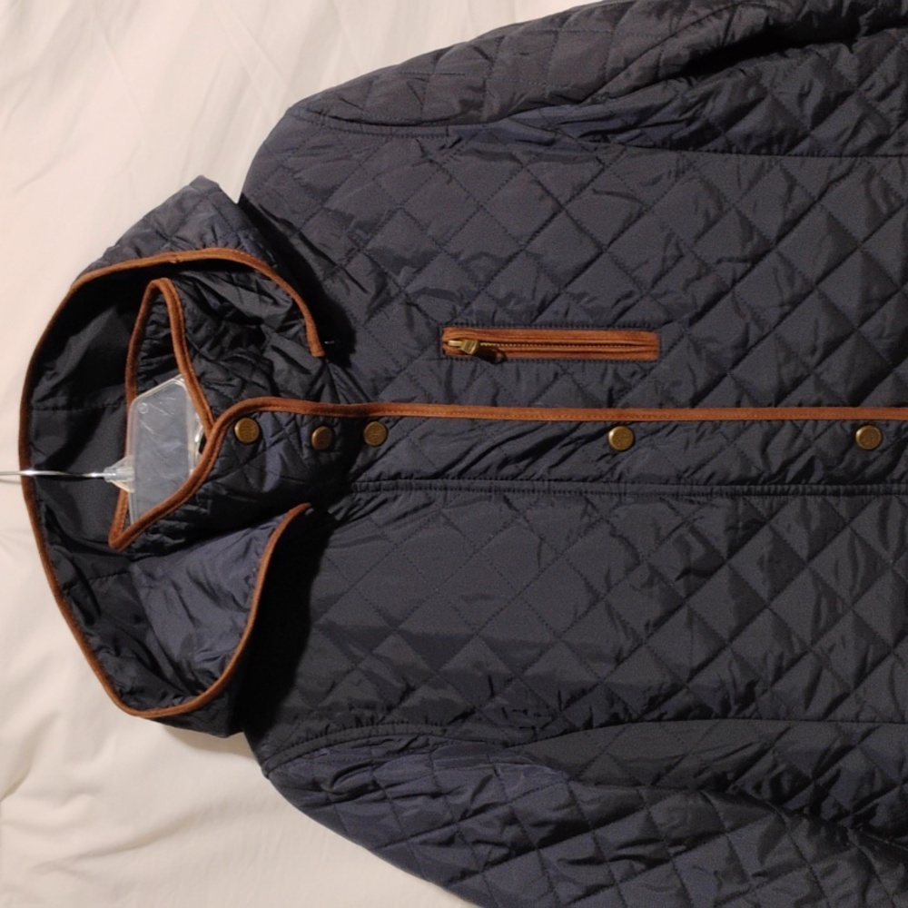 SALE! Ralph Lauren Diamond Quilted Jacket W Removable Hood Sz.M (A-75) - Picture 2 of 15